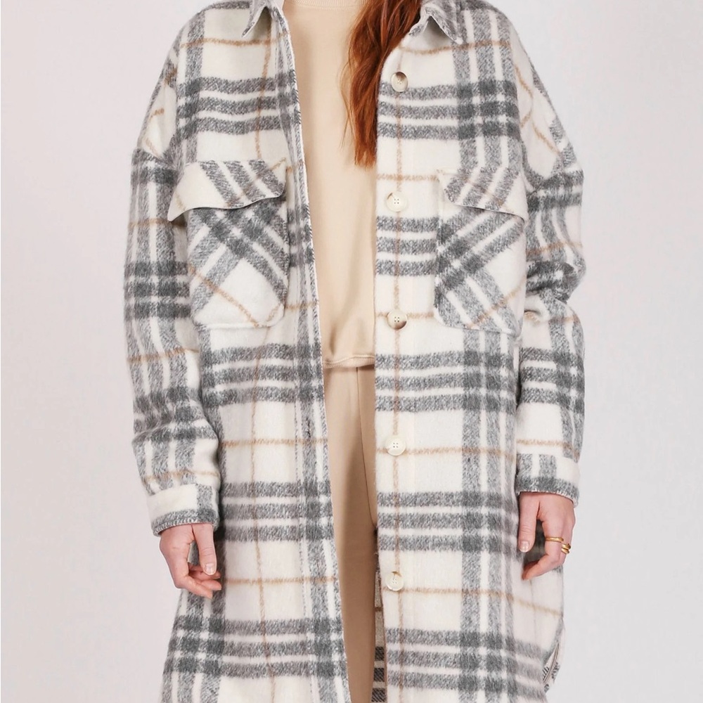 Brunette The Label Plaid oversized shirt Jacket